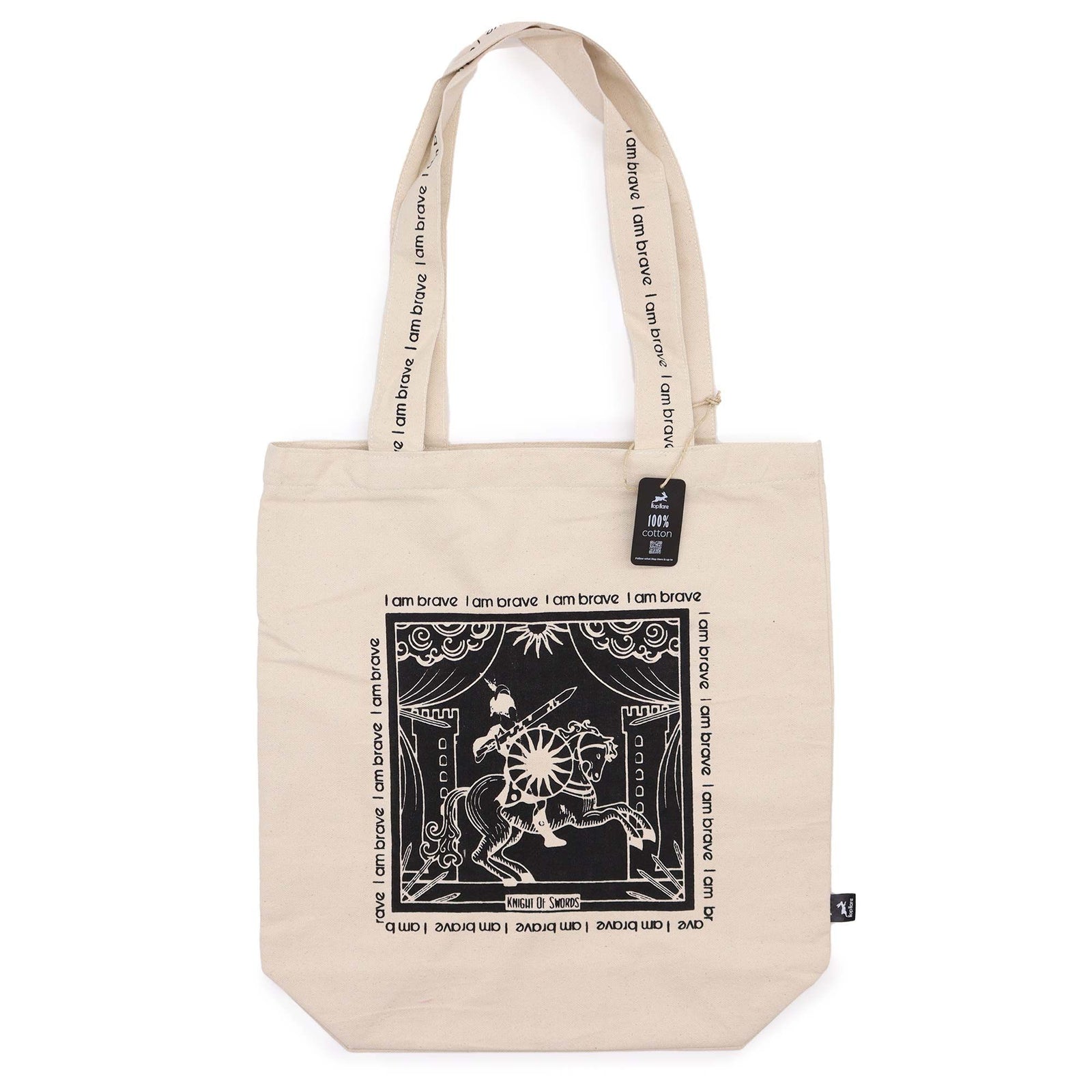 Hop Hare Tote Bag - I am Brave product image