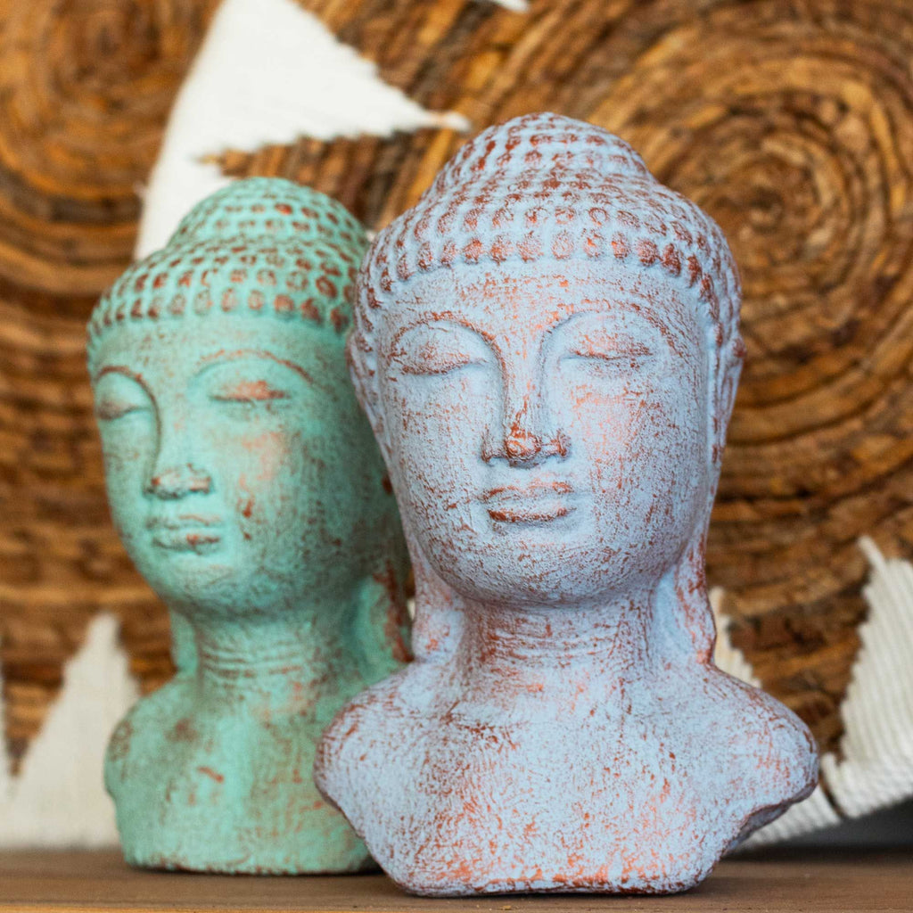 Tranquility Buddha Head - Green Copper product image 3