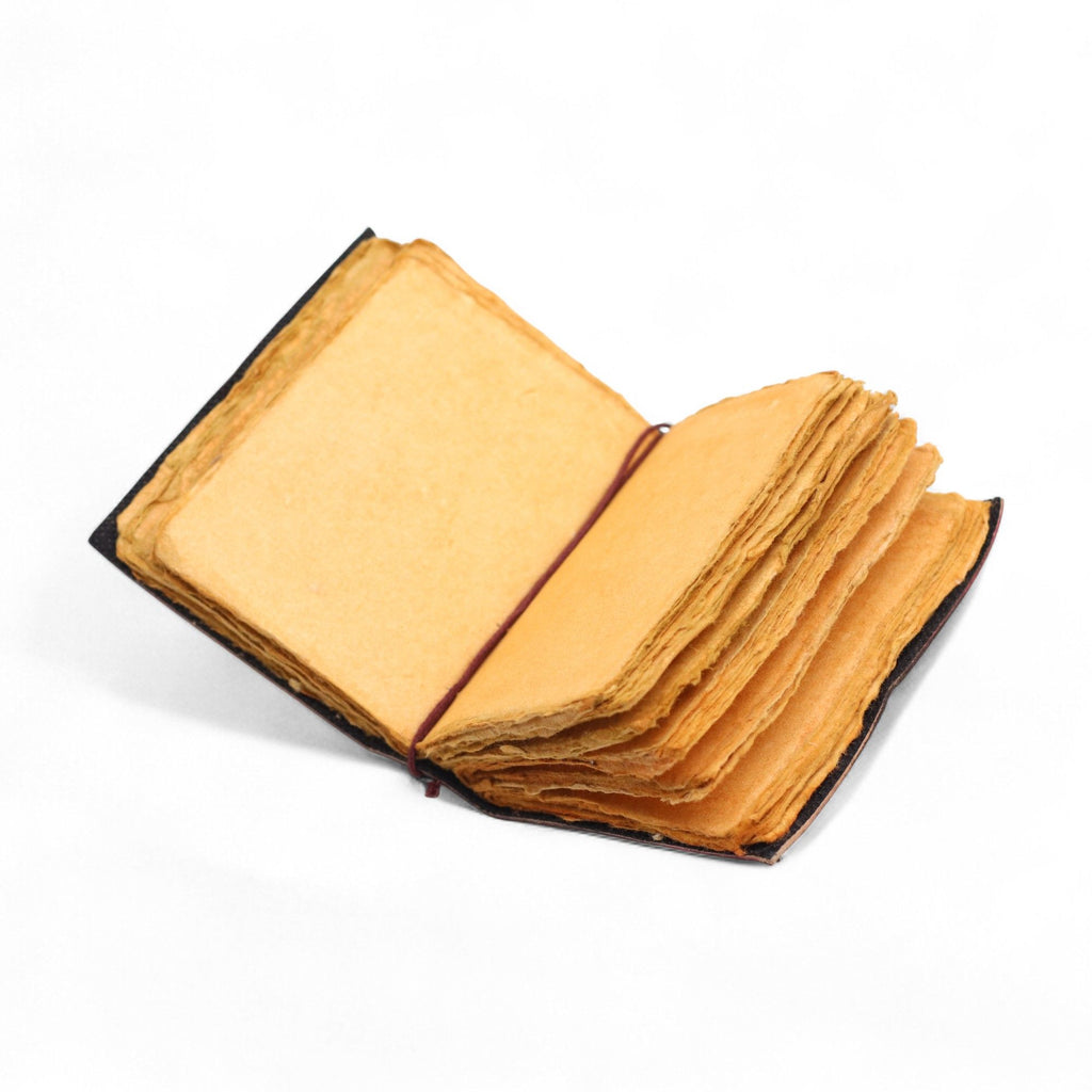 Fat Deckled Edge Leather Notebook – Every Day May Not Be Good (12.7 × 8.9 cm) product image 4
