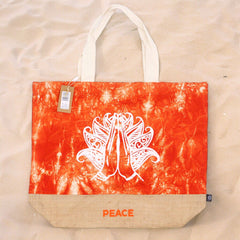 All Natural Bag - Orange Stonewash - Namaste Hand - Peace product image 2