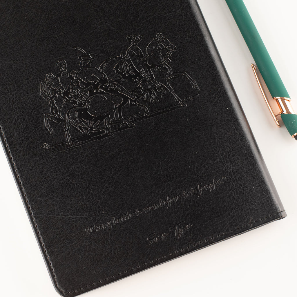 A5 Intention Note Book - LCD Wipe Screen - Black Leather Effect - 80 Leafs - product image 3