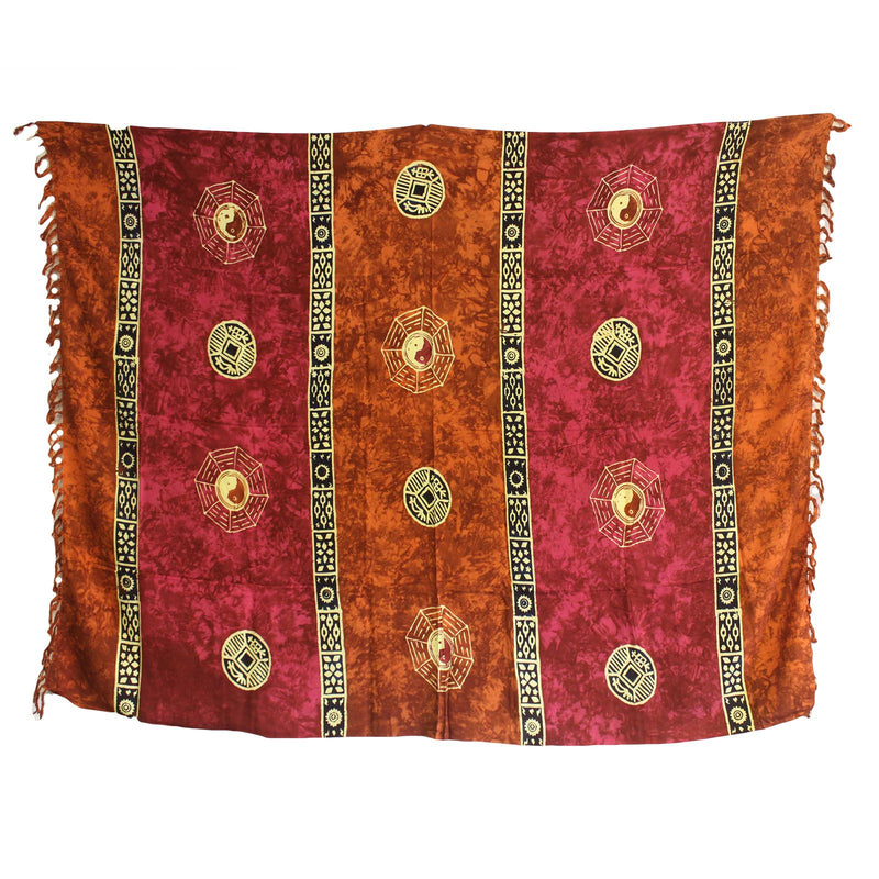 Bali Celtic Sarongs - Yin & Yang - Orange product image