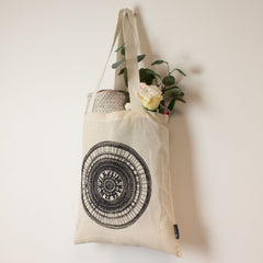 Nomad Sari Iconic Basic Tote Bag - Urban Mandala - Natural 4oz product image