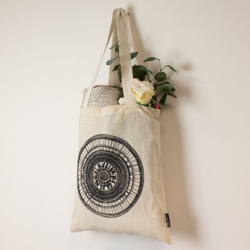 Nomad Sari Iconic Basic Tote Bag - Urban Mandala - Natural 4oz product image