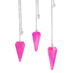 Six Sided Pendulum - Aurora Crystal Pink - 4cm product image 2