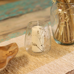 Natural Floral Glass - Vase Candle Holder - Margarita - (12x11cm) product image 4