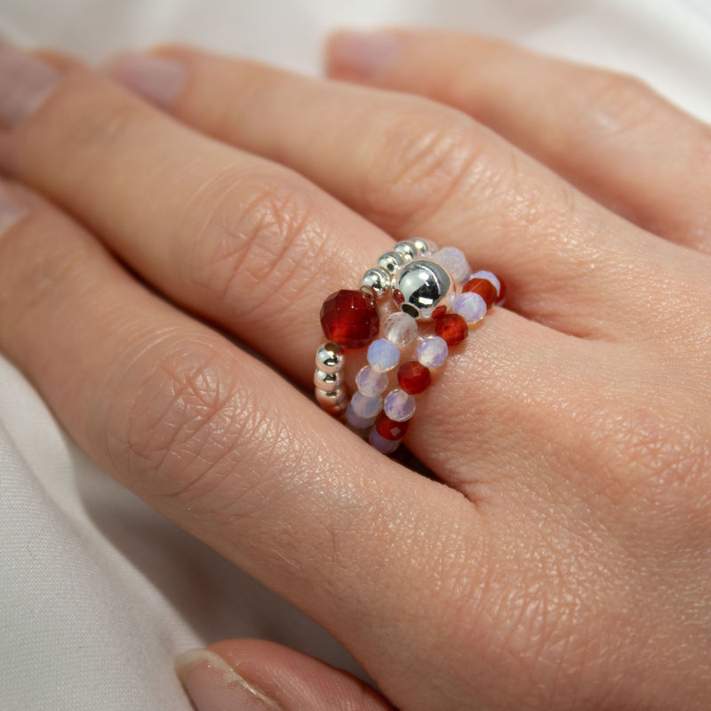 Nymph Spirit Gemstone Ring Set - Blood Moon product image