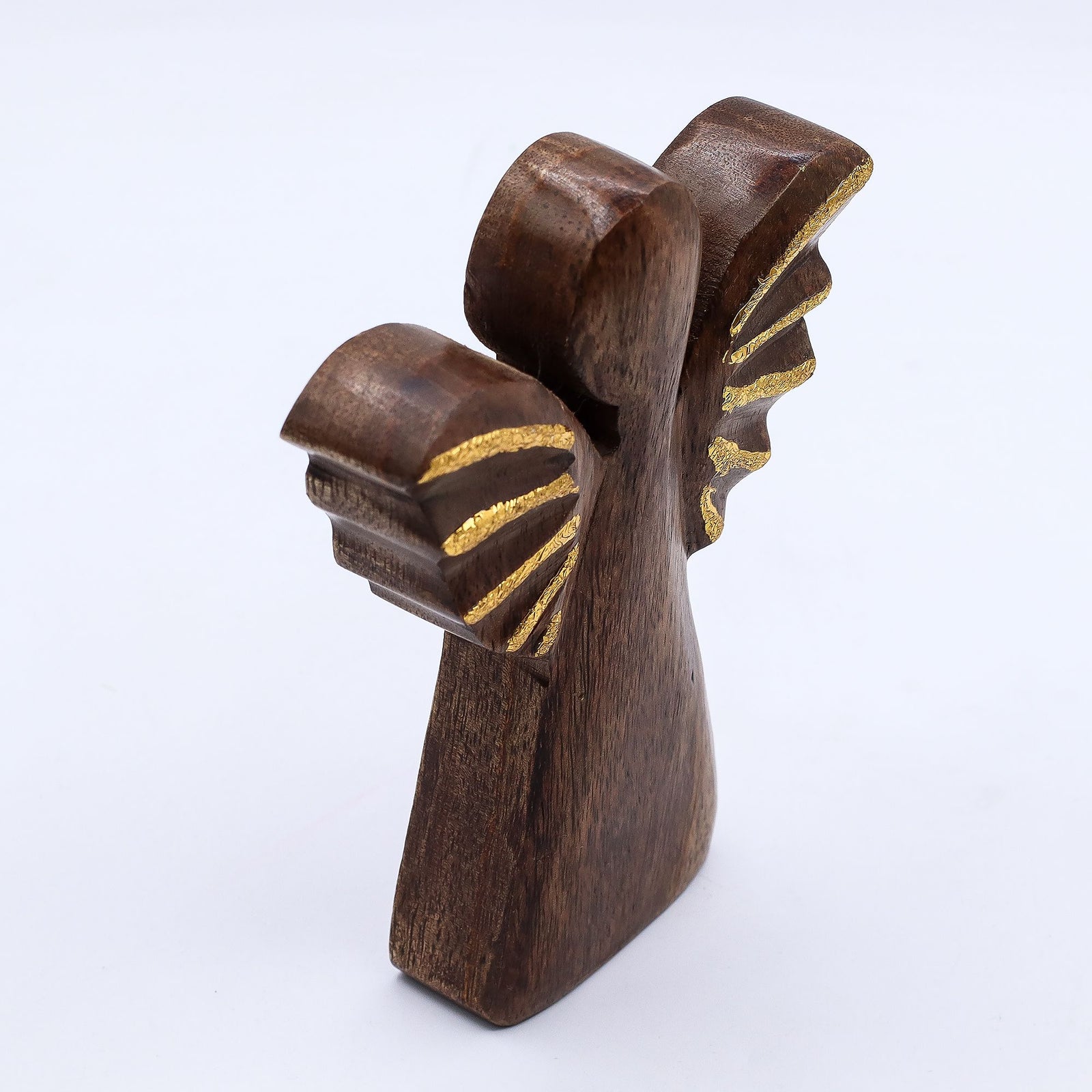 Medium Mango Wood Angel - Gold Decor product image