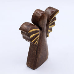 Medium Mango Wood Angel - Gold Decor product image