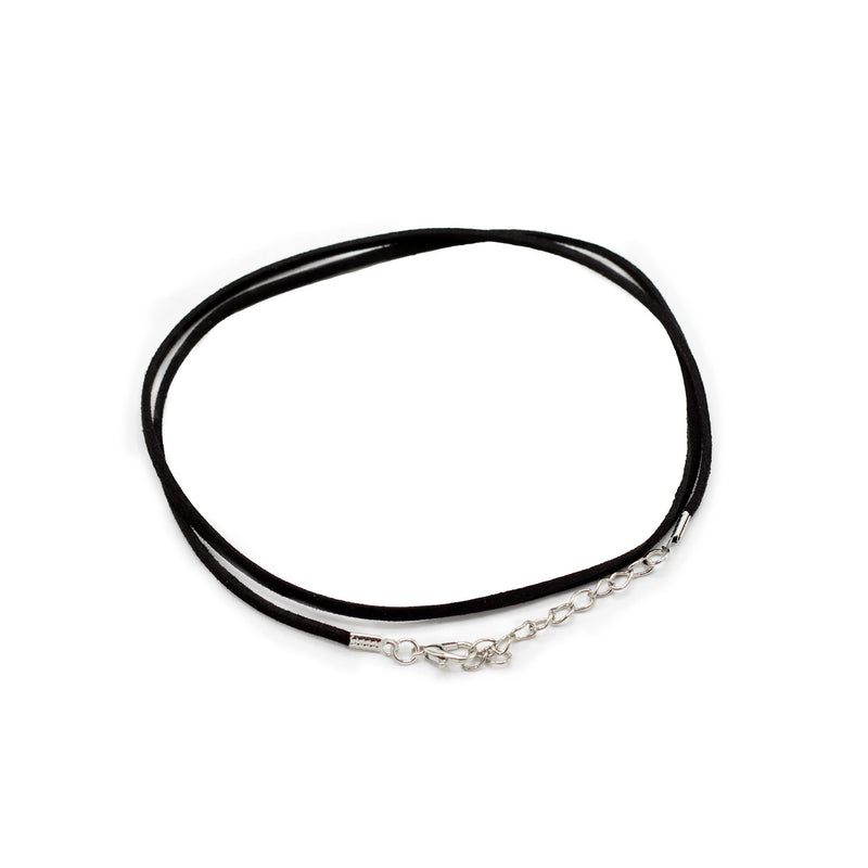Faux Leather Pendant Cord - 2.5mm x 55cm - Black A001 product image