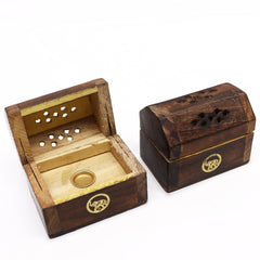 Mini Incense Cone Smoke Box - Mango Wood product image 2