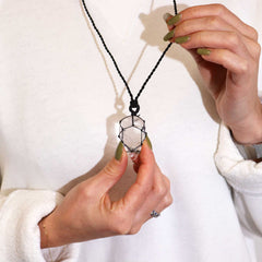 Laced Gemstone Teardrop Pendant - Rock Quartz product image 3