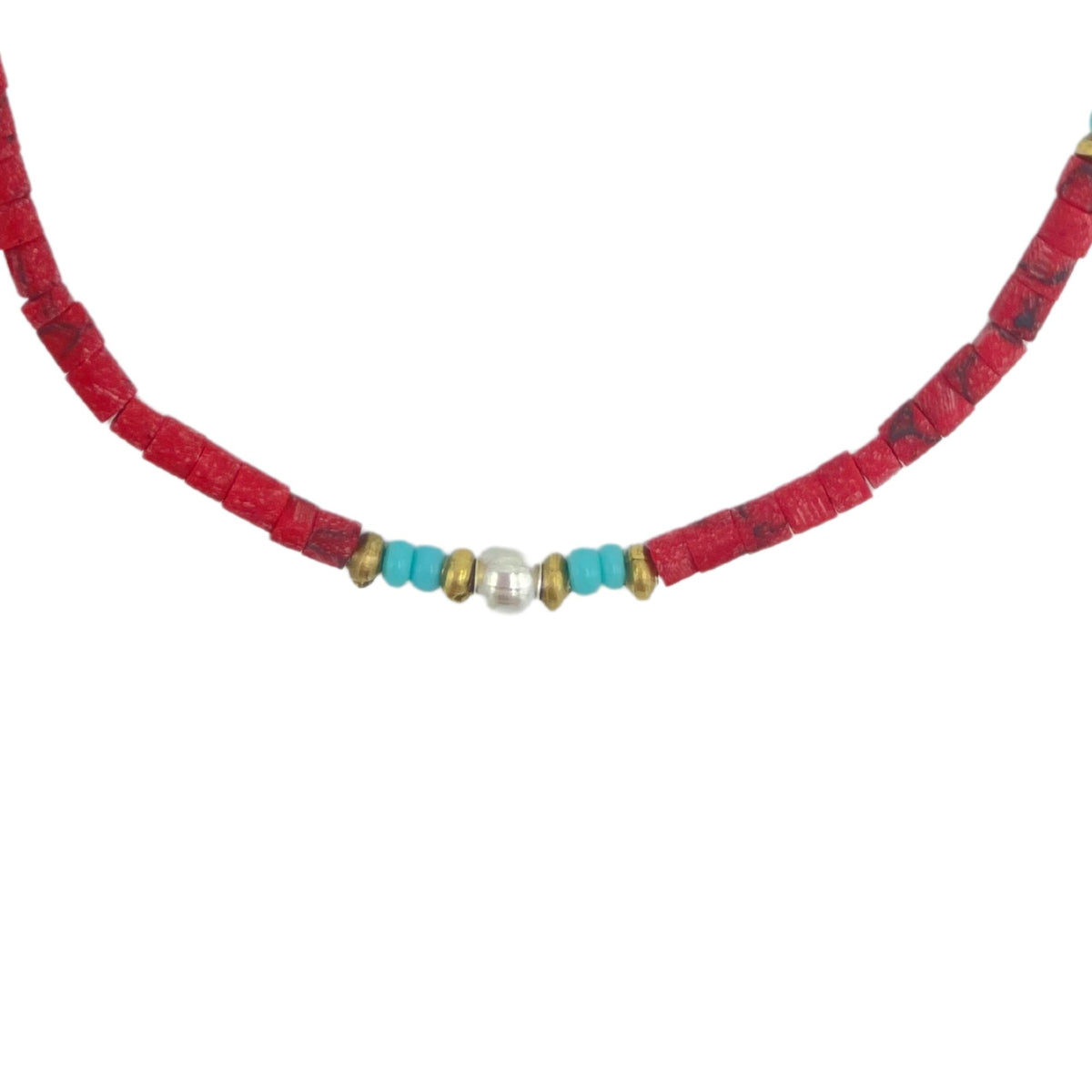 Nepalese Extra Fine Gem Bracelet - Coral Tribal Bead product image 7