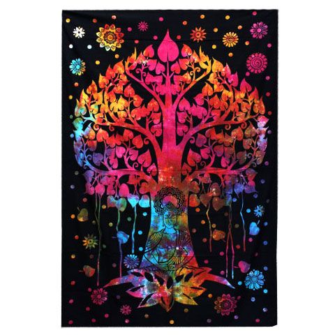 Double Cotton Bedspread + Wall Hanging - Bodhi Tree product image