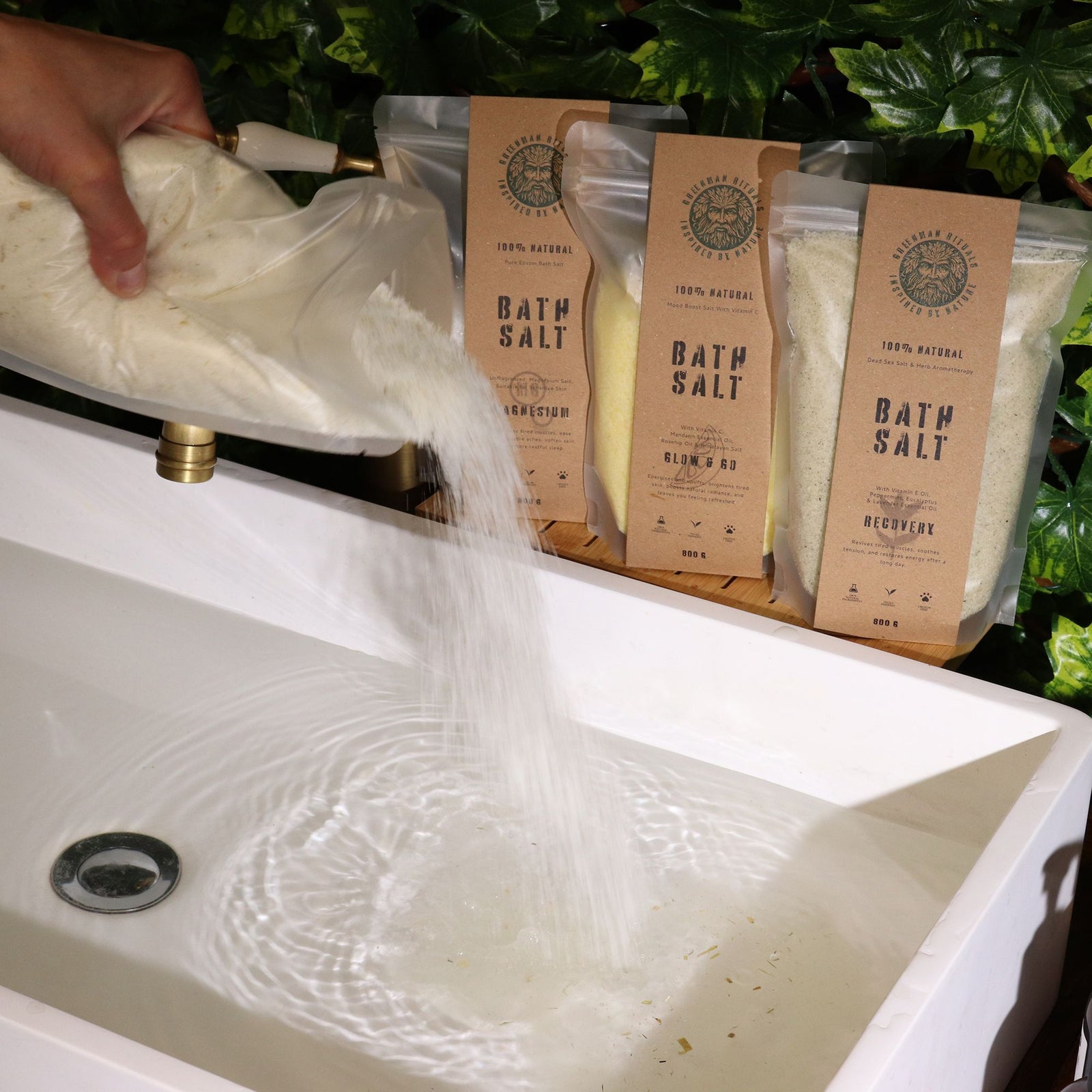 Greenman Rituals Oat & Honey Epsom Bath Salt – Spa Relax Blend product image
