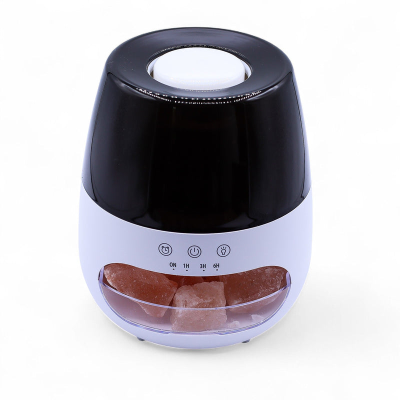 Salt Stone Flame Effect Aroma Diffuser - White USB - Colour Change and Timer product image