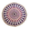 Small Mandala Roundie Cotton Art (130cm) - Peacock Purples product image