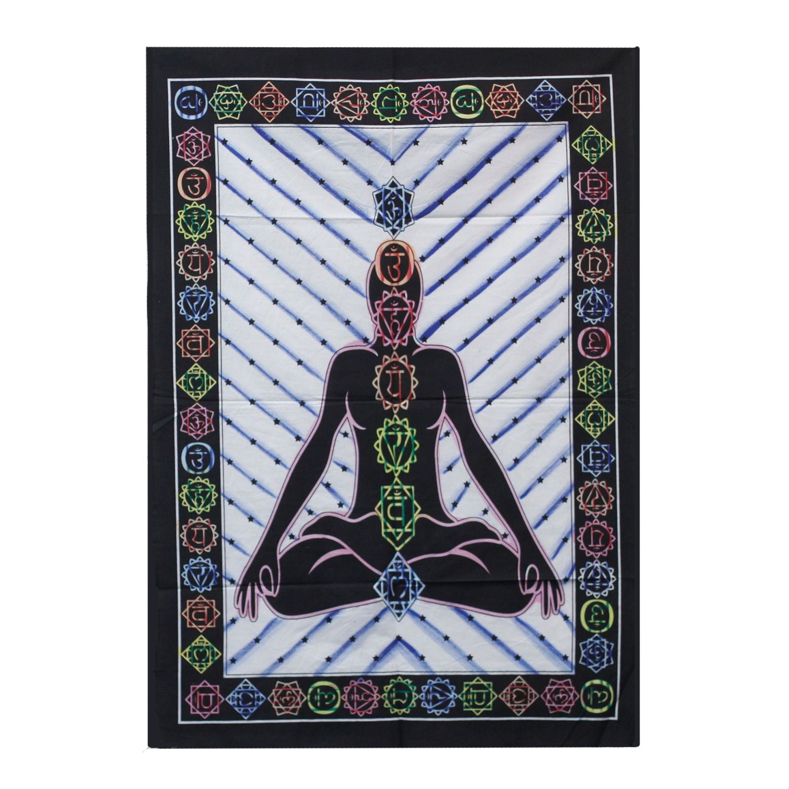 Handbrushed Cotton Wall Art - Chakra Buddha product image