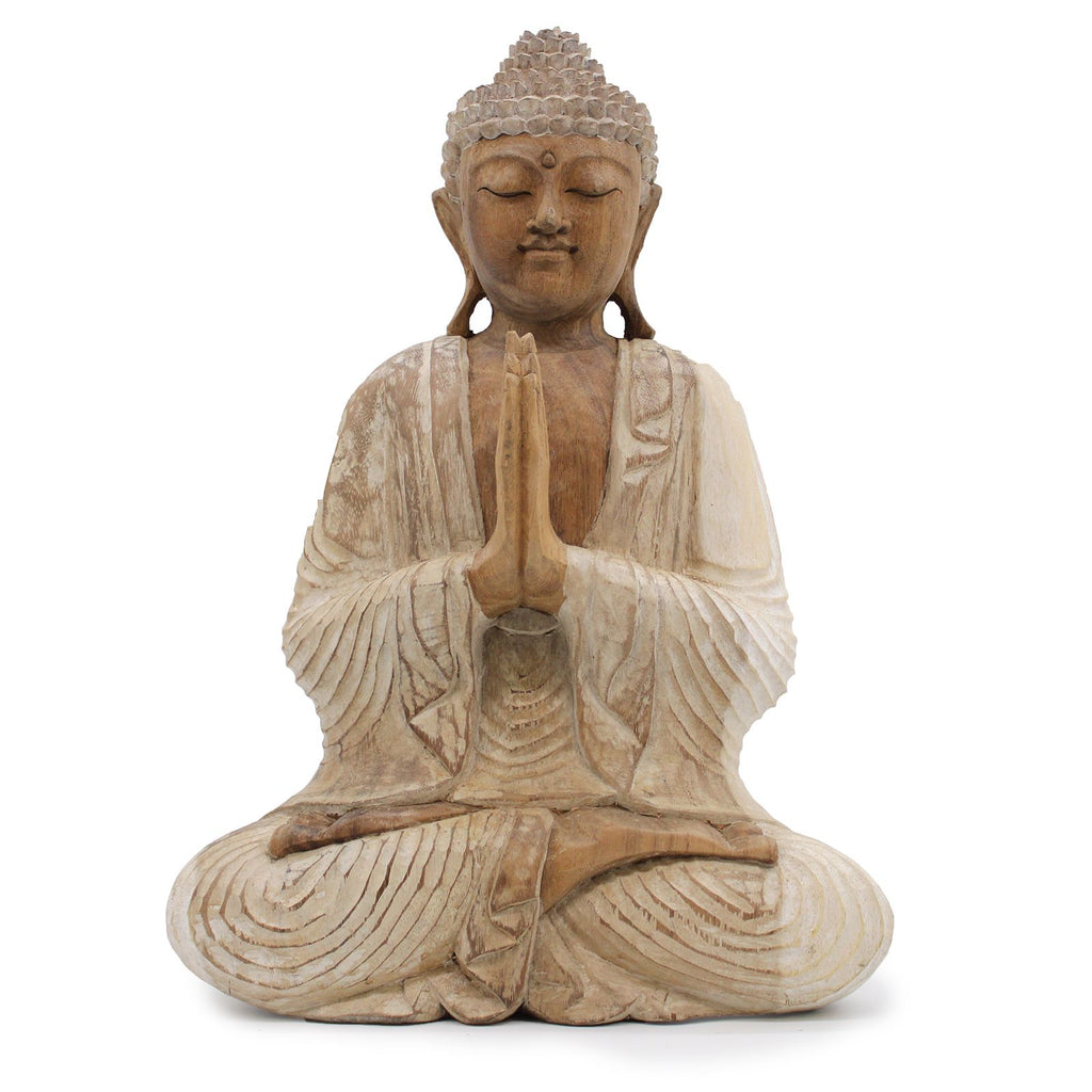 Buddha Statue Whitewash - 40cm Welcome product image 4