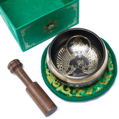 Green Tara Singing Bowl Set 10cm (min 380gm) product image 2