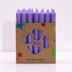 Solid Colour Dinner Candle Set - Pack of 21 - Rustic Lilac product image 2