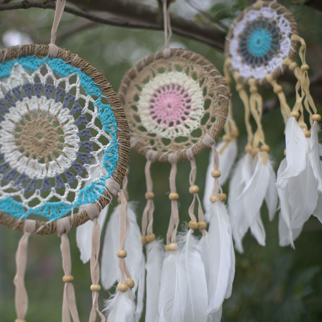 Pastel Pink Macramé Dream Catcher 12cm (asst colours) product image 5