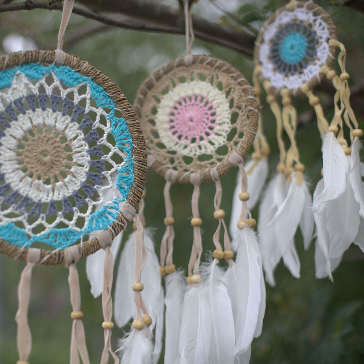Pastel Pink Macramé Dream Catcher 12cm (asst colours) product image 5