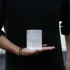 Selenite Cylinder Candle Holder - 10 cm product image 2