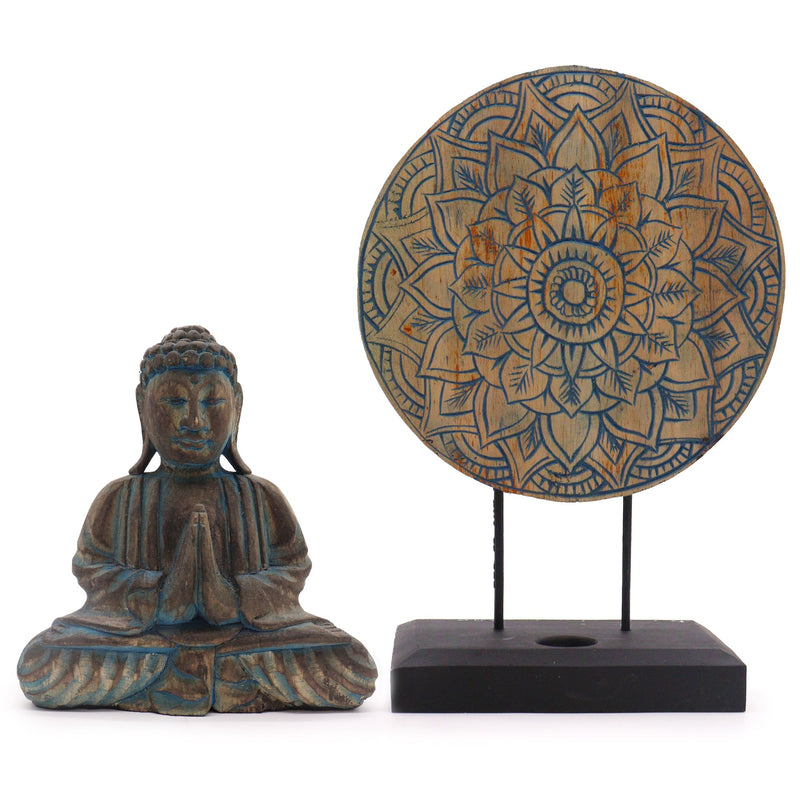 Buddha Feng Shui Set - Flower Mandala - Blue product image