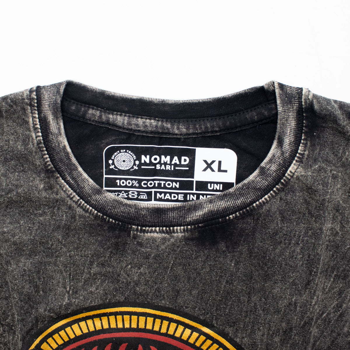 Nomad Sari Stonewashed Cotton T-Shirt - Rebel - Charcoal - XL product image 4