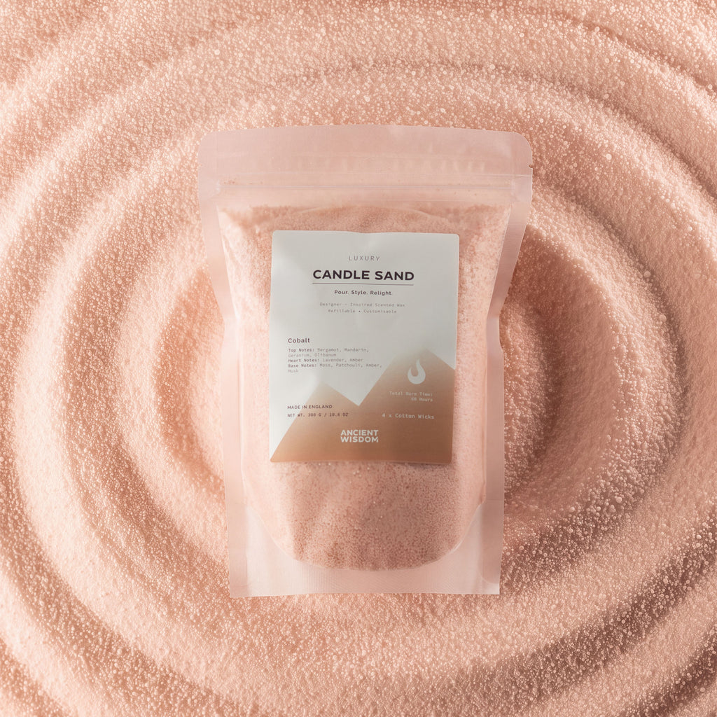 Fragranced Candle Sand - Taupe Orange - Cobalt - 300g - product image 2