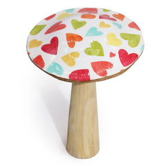 Large Enamelled Mushroom - 20cm - Pastel Hearts product image 4