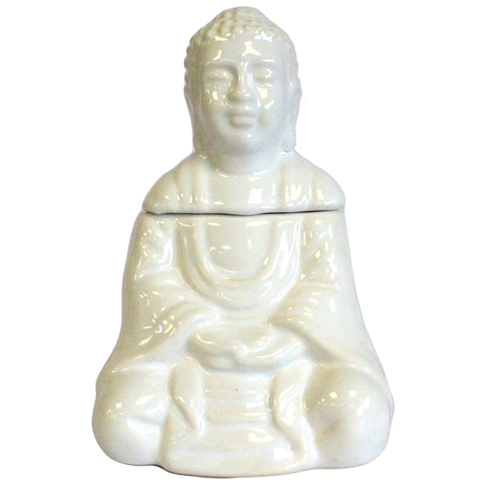 Sitting Buddha Oil Burner - White product image