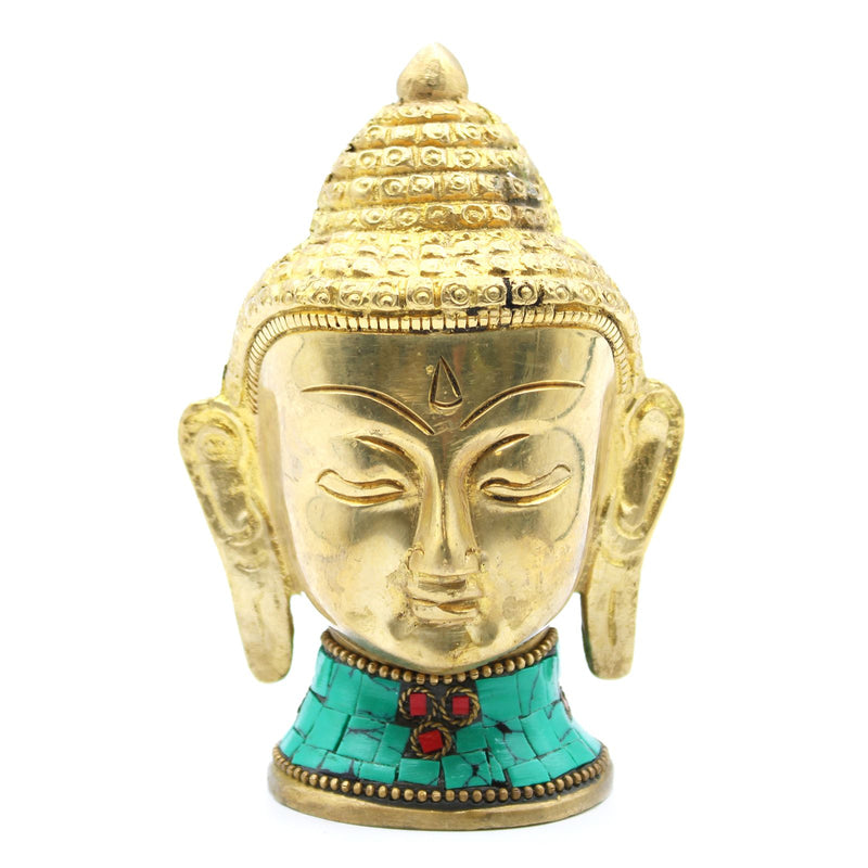 Brass Buddha Figure - Lrg Head - 11.5 cm product image