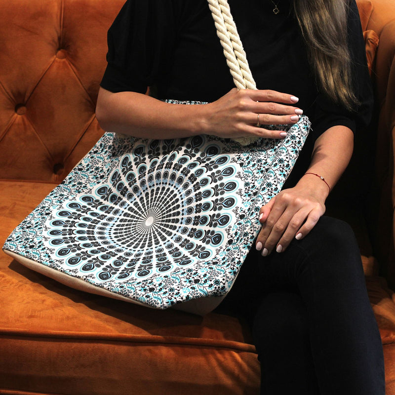 Rope Handle Mandela Bag - Purple Blue product image