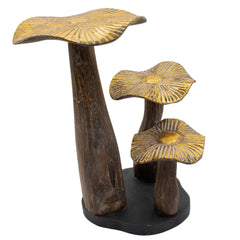 Large Golden Mushroom Art - 32cm - Natural product image