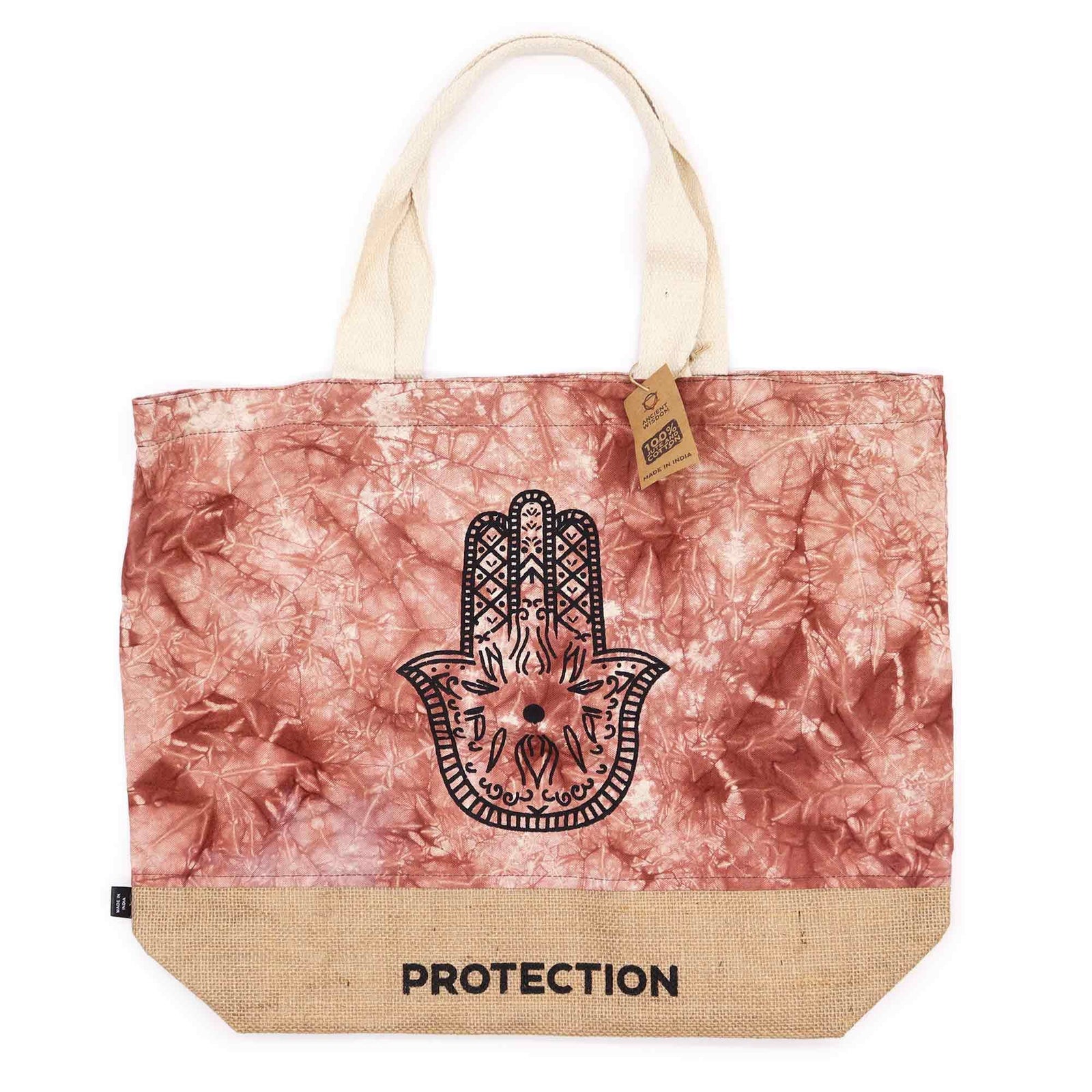 All Natural Bag - Terracotta Stonewash - Hamsa - Protection product image