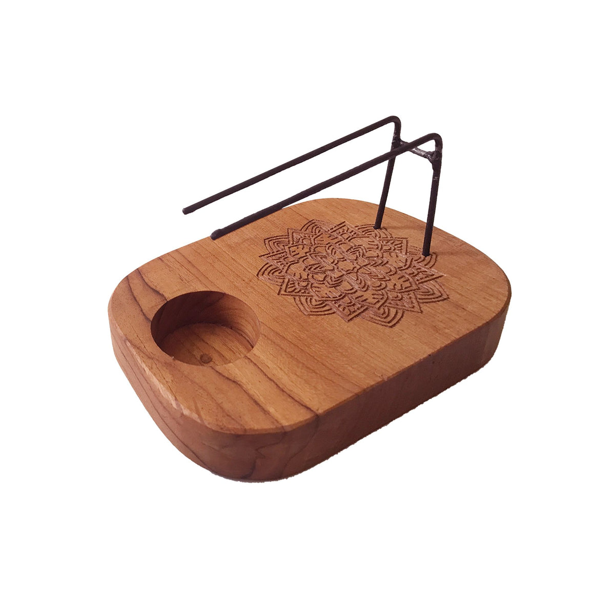 Palo Santo Heater - Teak Wood - Mandala Design product image