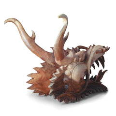 Live Size Dragon Head Carving - 30cm product image 2