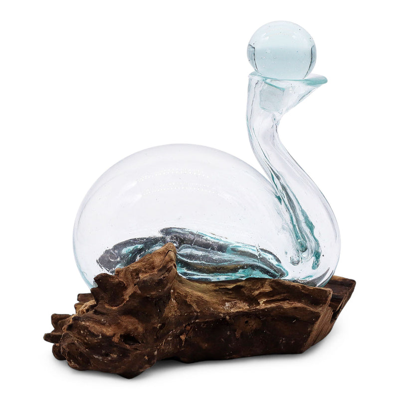 Molten Glass Duck Decanter on Wood with Stopper 19cm product image