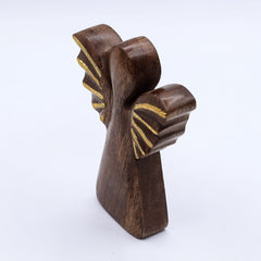 Medium Mango Wood Angel - Gold Decor product image 2