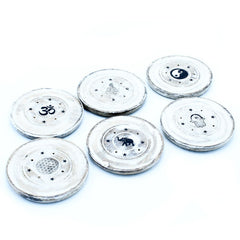 White Washed Incense Holder - Cone and Incense Disc product image