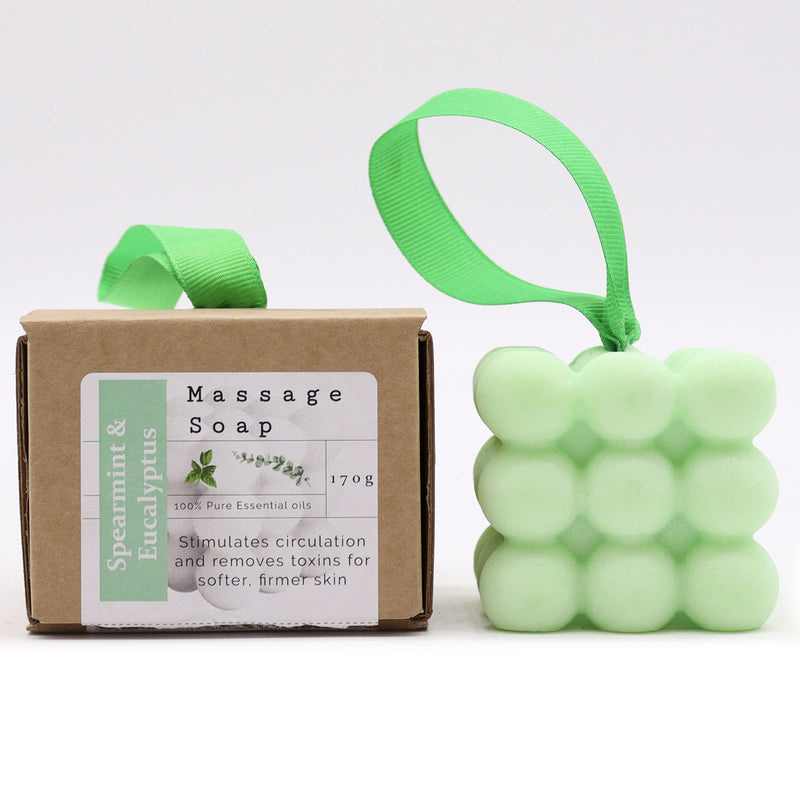 Boxed Single Massage Soaps - Spearmint & Eucalyptus product image