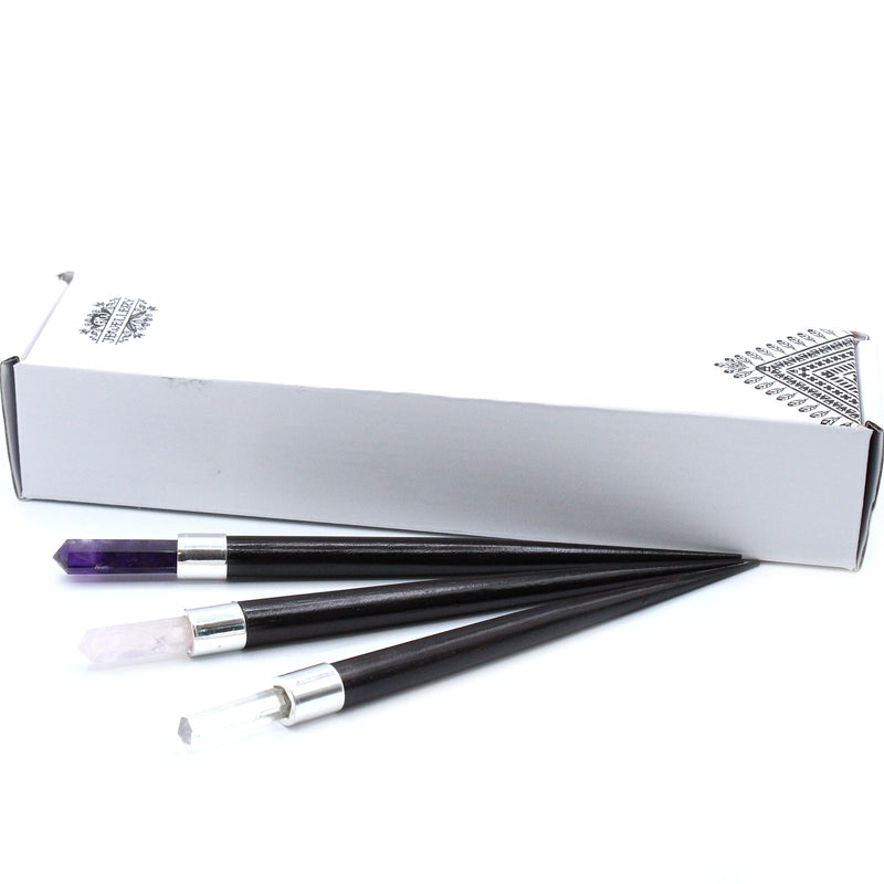 Simple Pointed Healing Wand - Rose, Rock, Amethyst product image