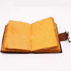 Leather Lotus Mandala Deckle-edge Notebook product image
