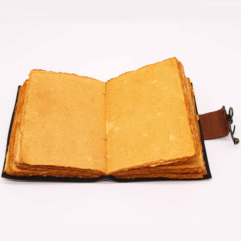 Leather Lotus Mandala Deckle-edge Notebook product image