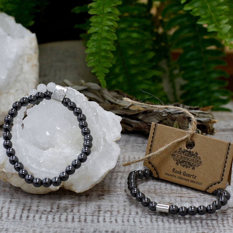 Magnetic Gemstone Bracelet - Rock Quartz product image