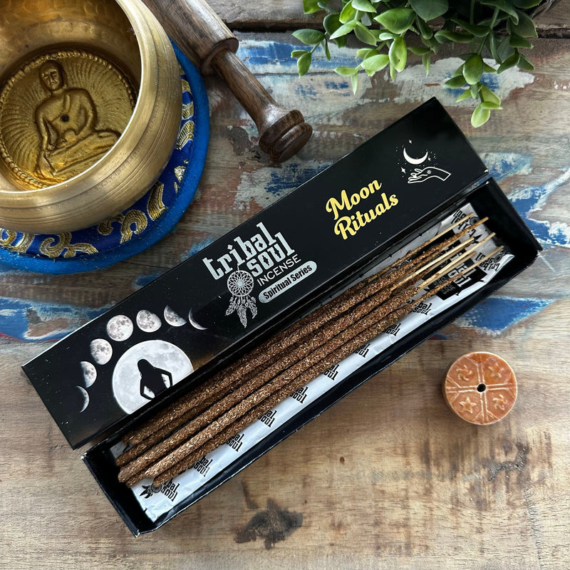 Tribal Soul Spiritual Incense Sticks and Ceramic Holder - Moon Ritual product image