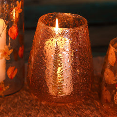 Natural Floral Glass - Large Bowl Candle Holder - Pino - (15x12cm) product image 10