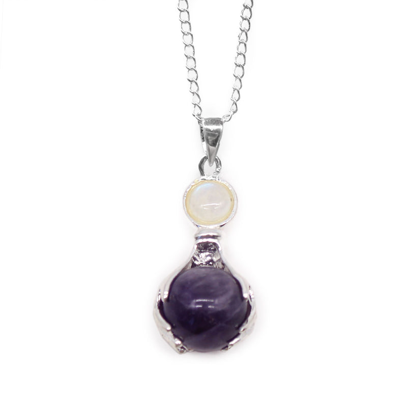 Gemstone Healing Hands Pendant - Amethyst product image